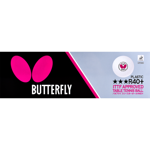 Butterfly Butterfly R40+ 3-Star Ball: Sideview